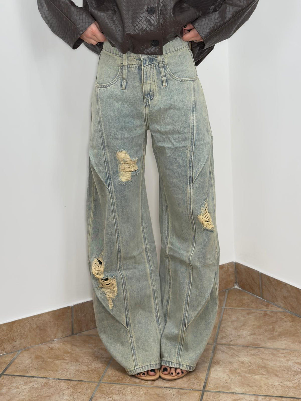 Jeans Vintage Strappi