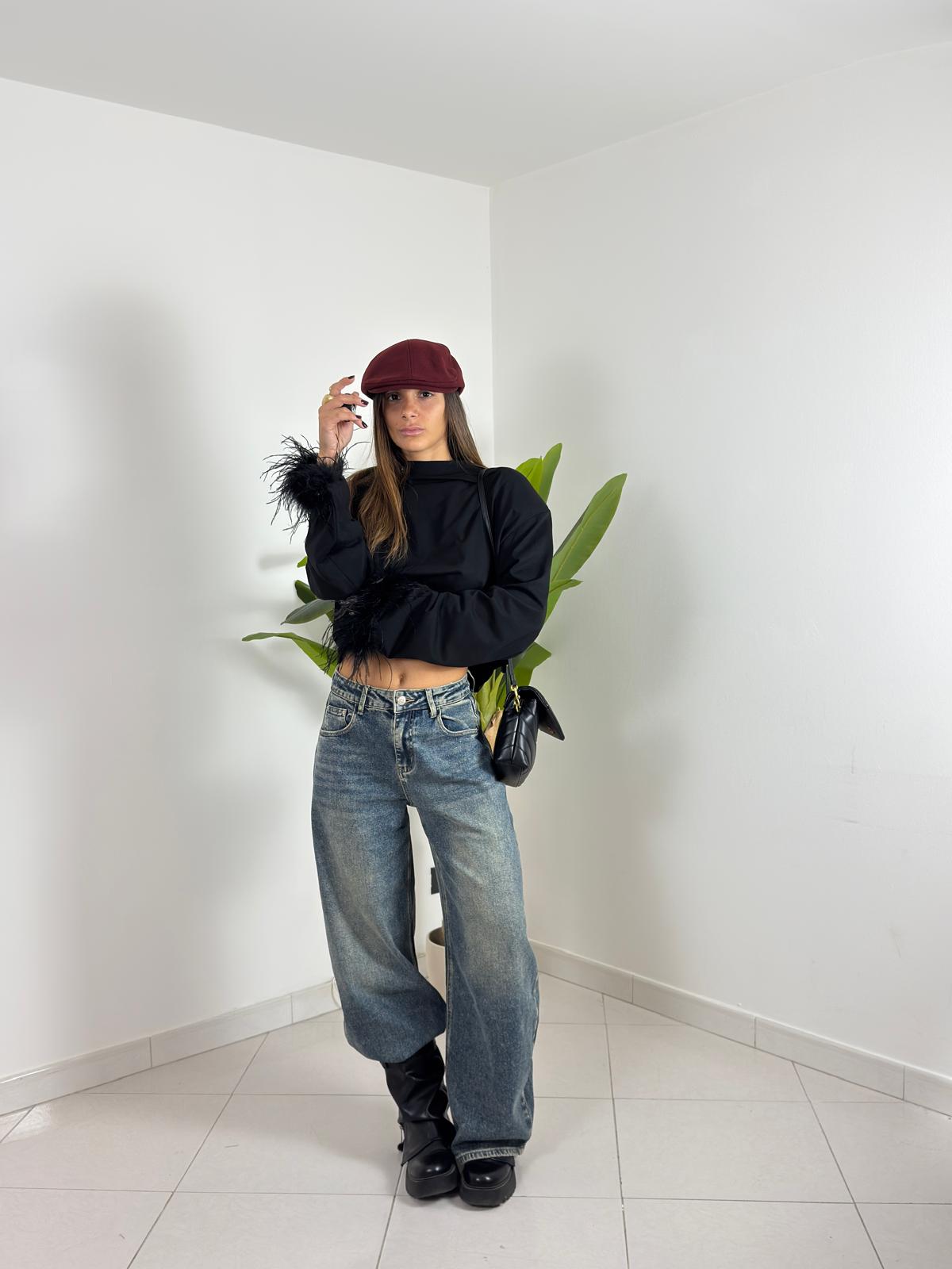 Maglia Piume Polsini