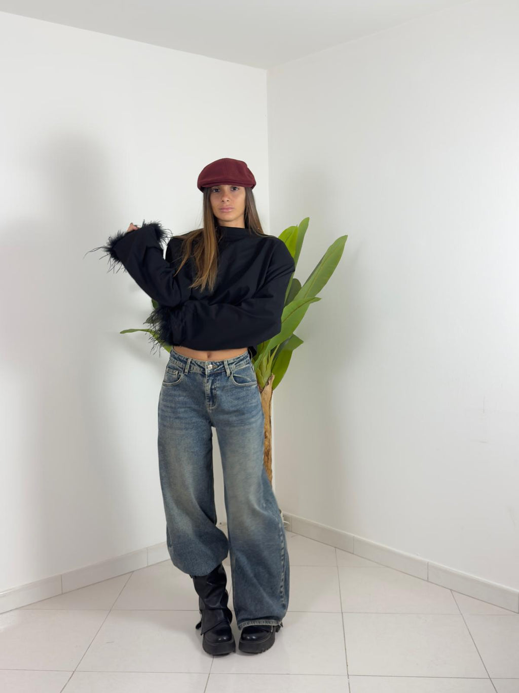 Jeans Scritta Brilla