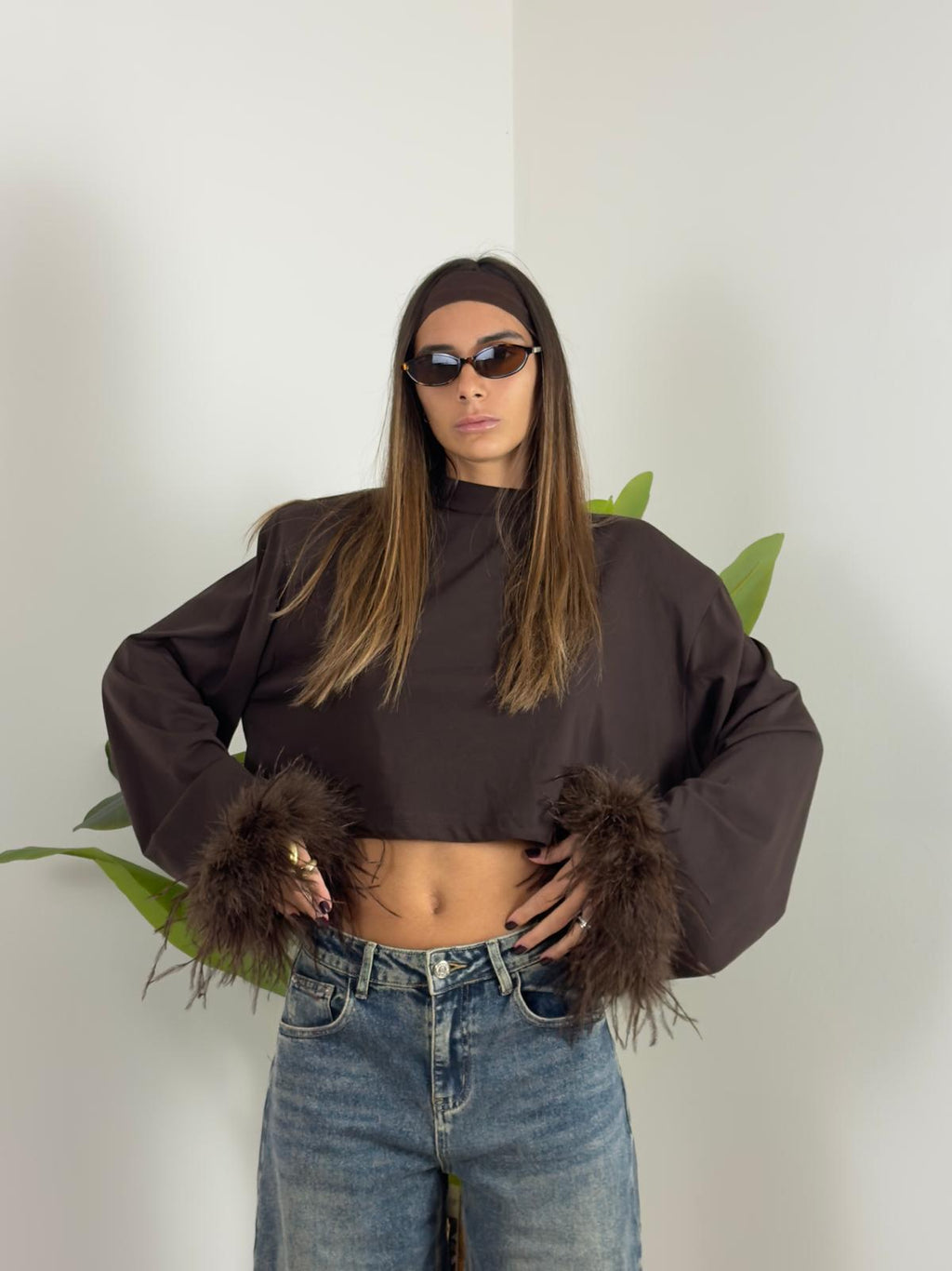 Maglia Piume Polsini