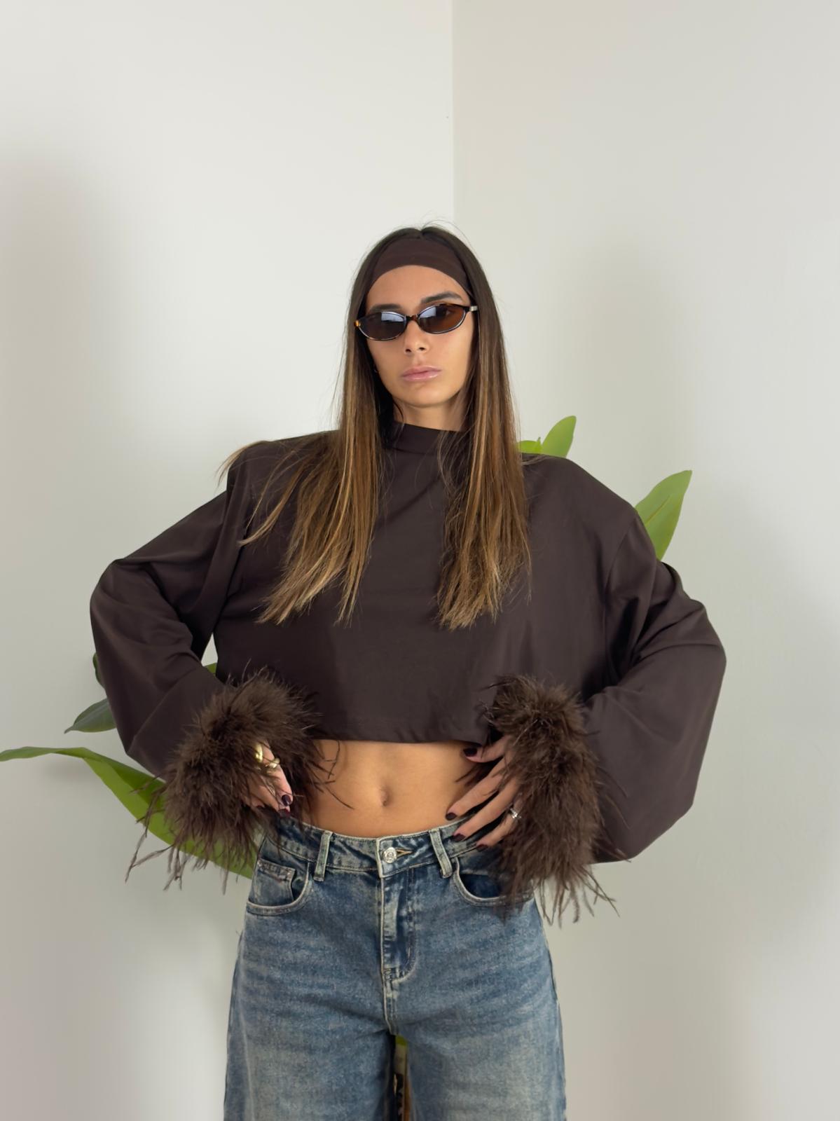 Maglia Piume Polsini