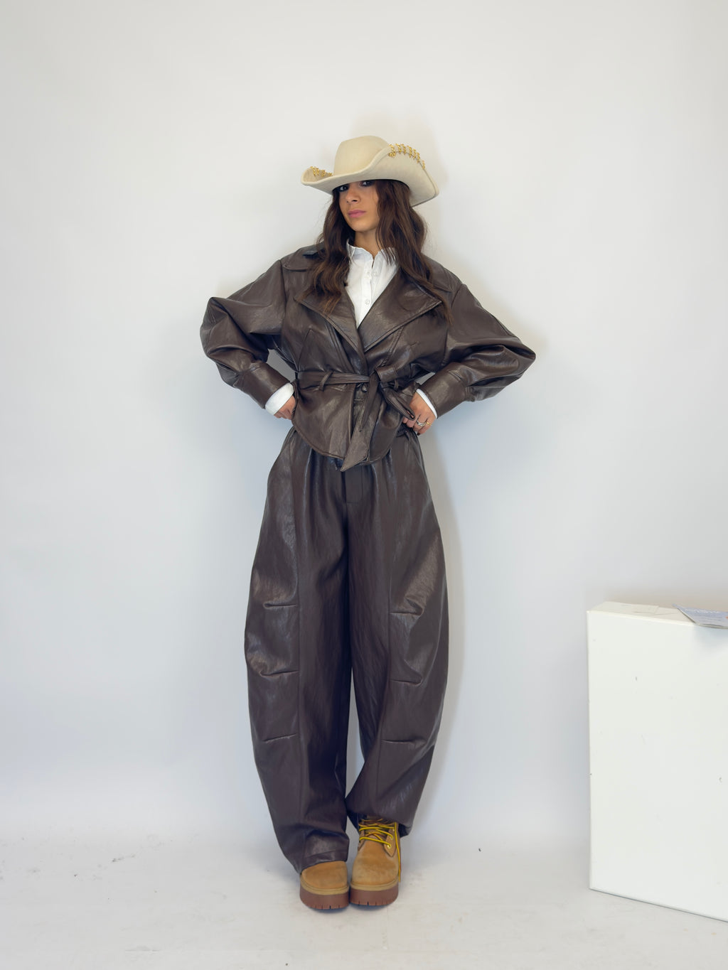 Pantalone ballon ecopelle