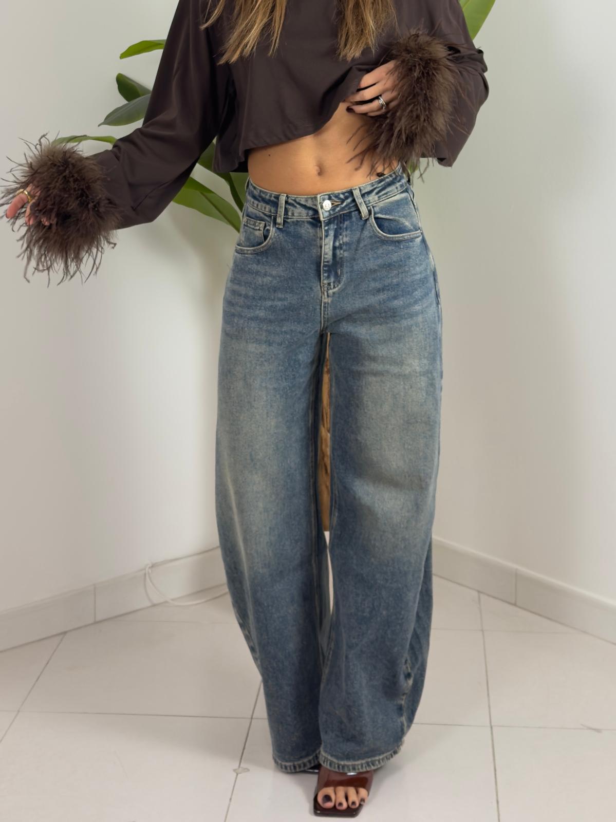 Jeans Scritta Brilla