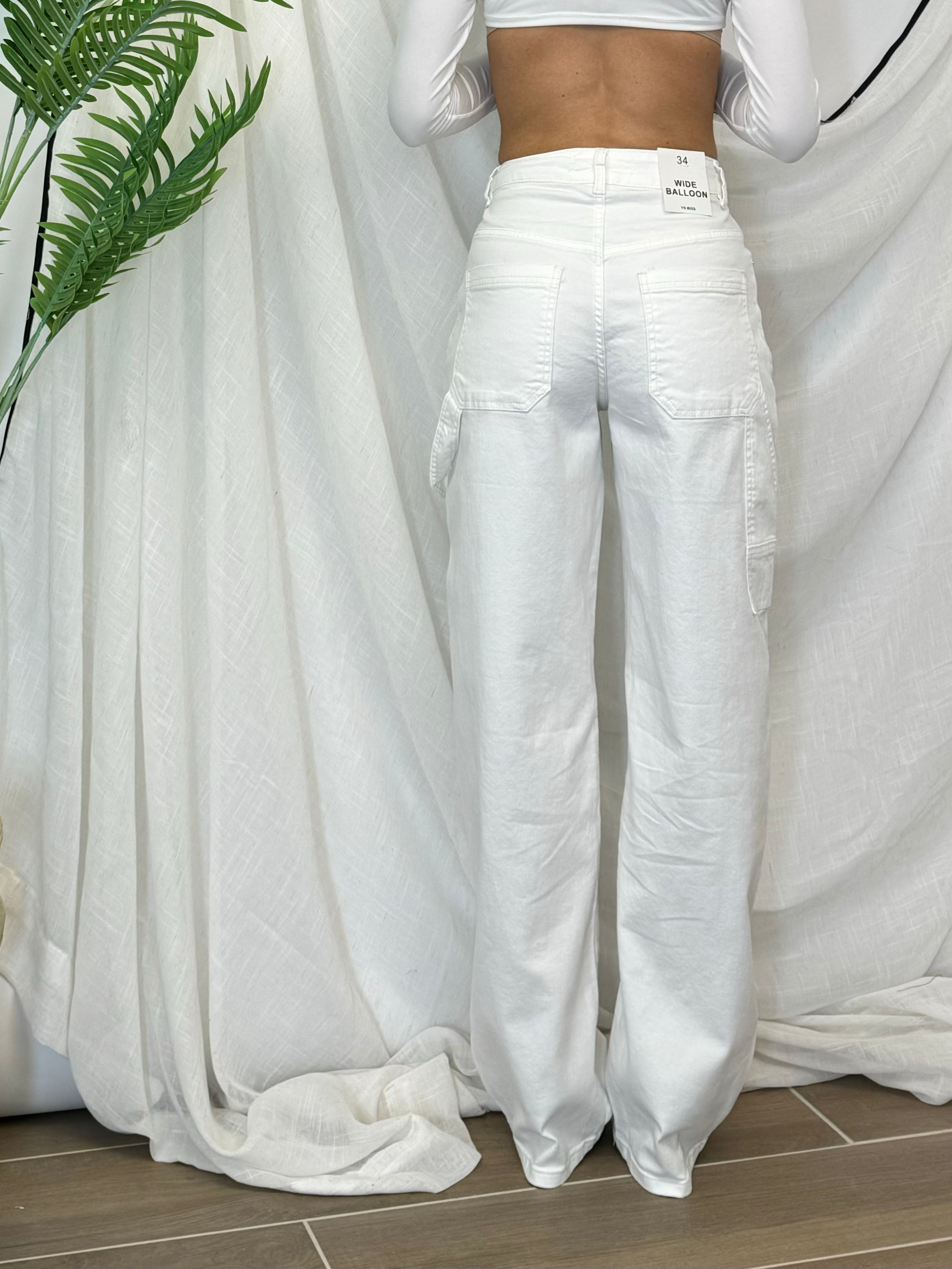 Pantaloni Ballon Bianco