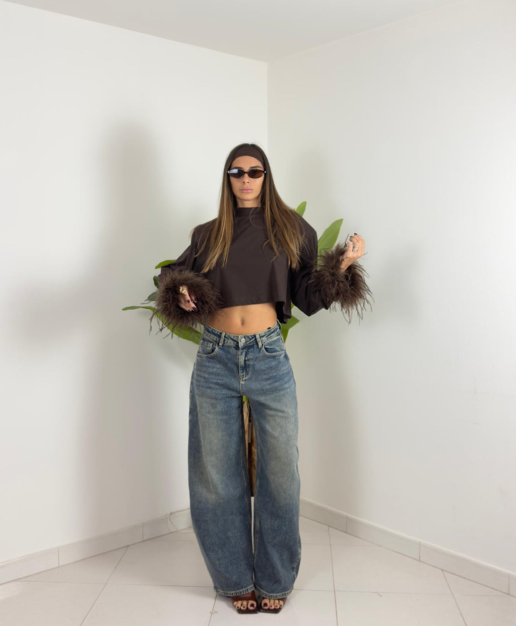 Jeans Scritta Brilla
