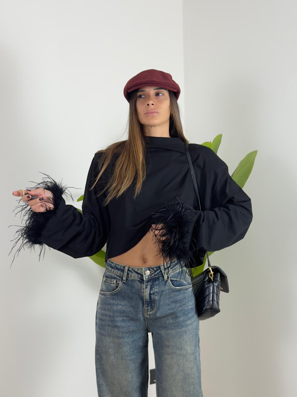 Maglia Piume Polsini
