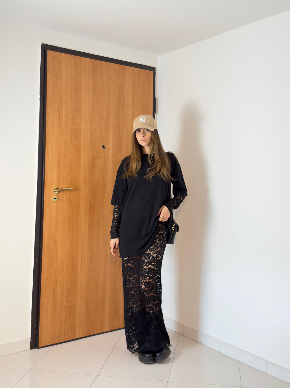 Abito Pizzo + T-shirt Over