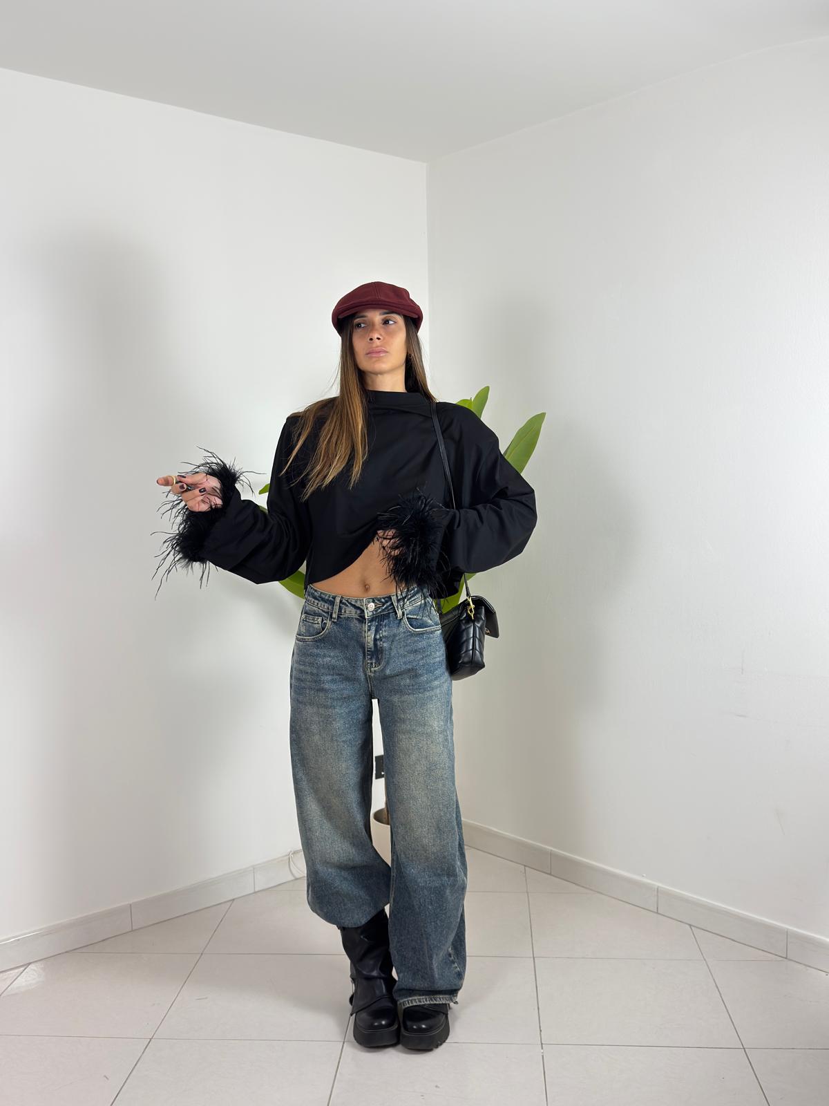 Maglia Piume Polsini