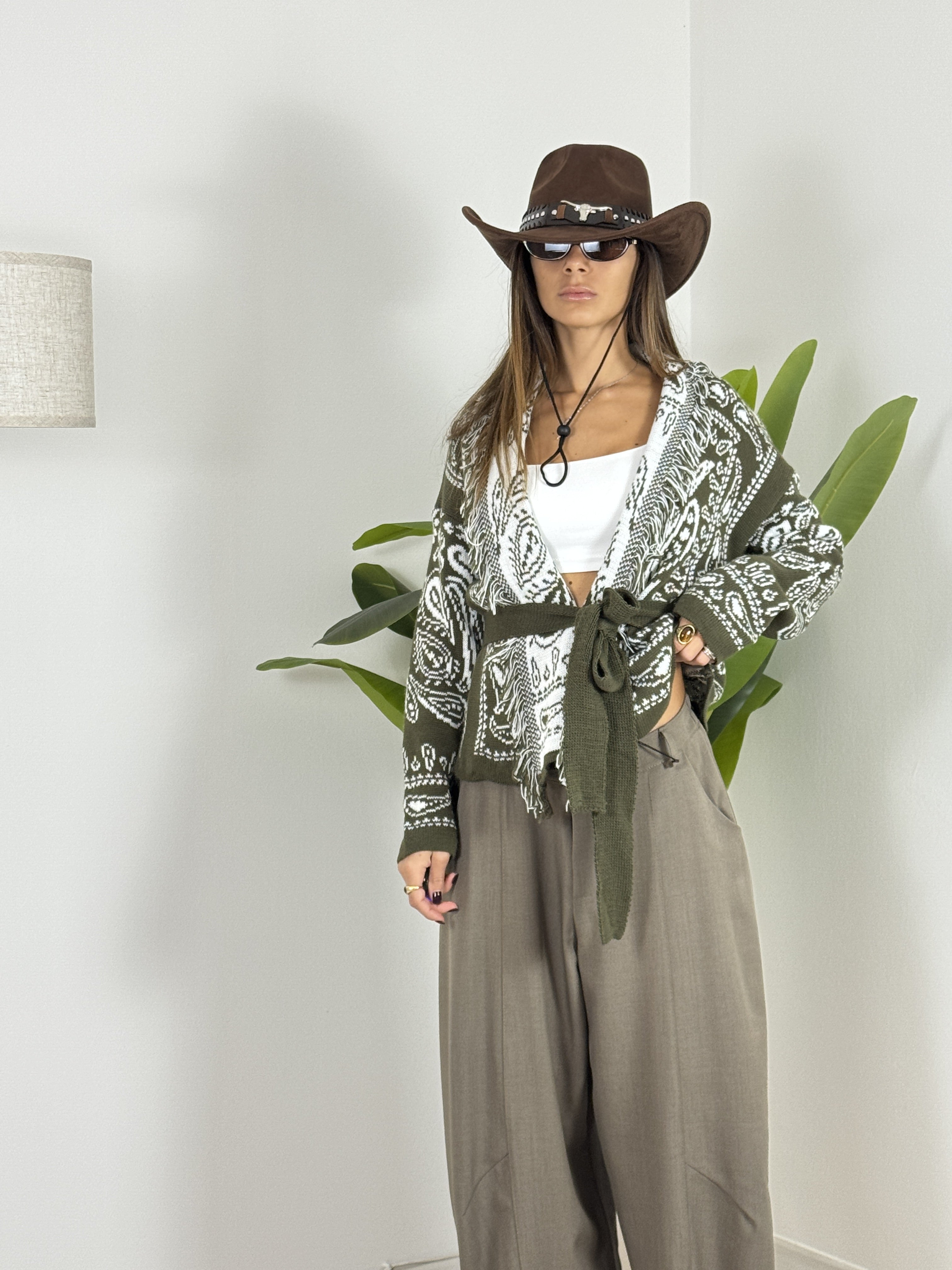 Cardigan Bandana Crop