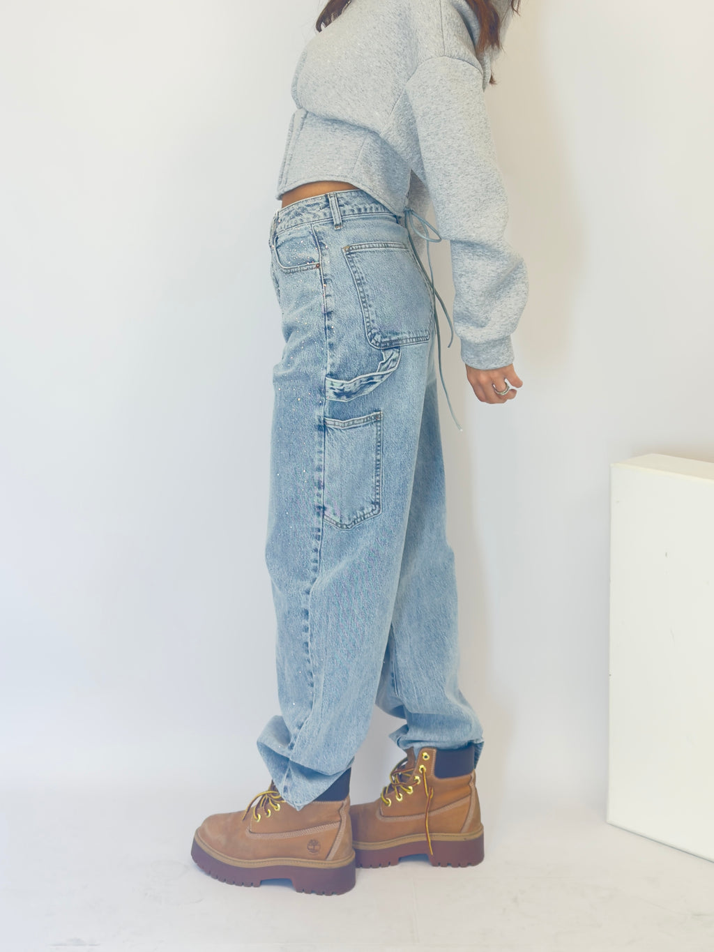 Jeans ballon brillant