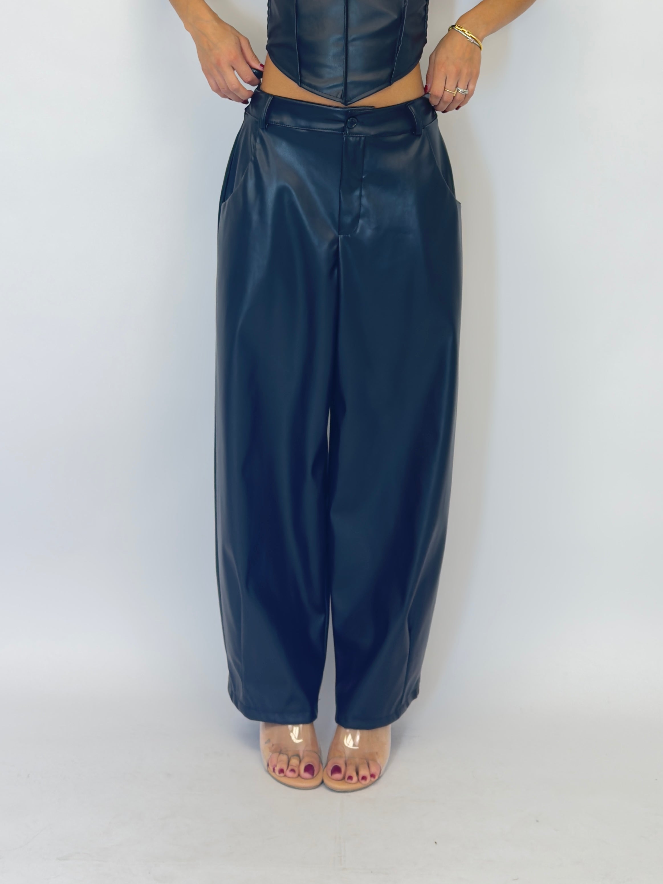 Pantaloni ballon ecopelle