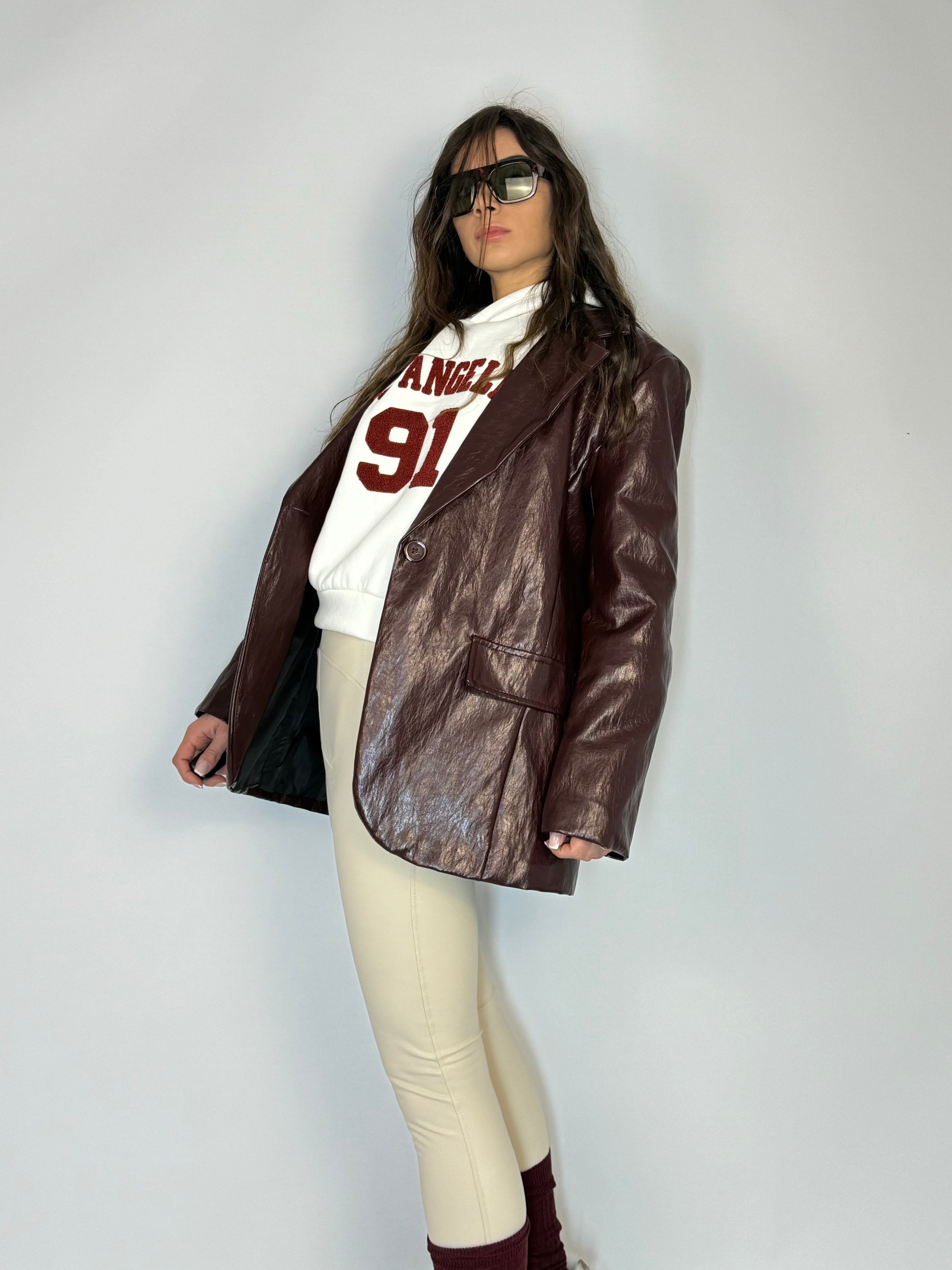 Leggings Ecopelle Beige