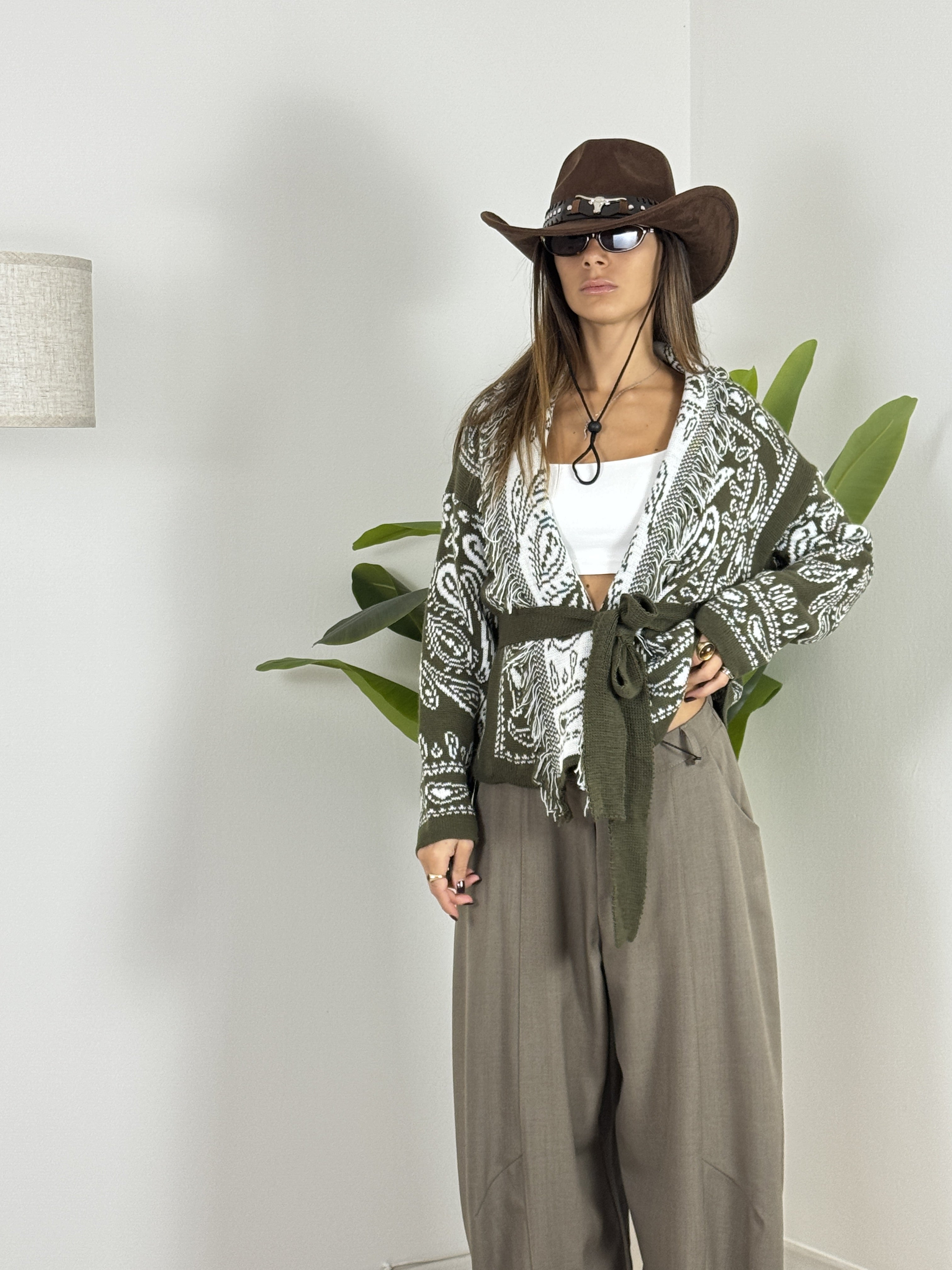 Cardigan Bandana Crop
