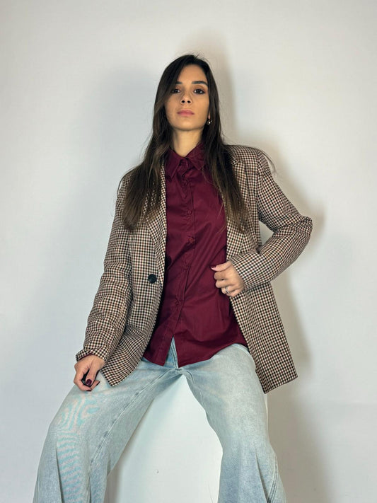 Camicia Cotone Bordeaux