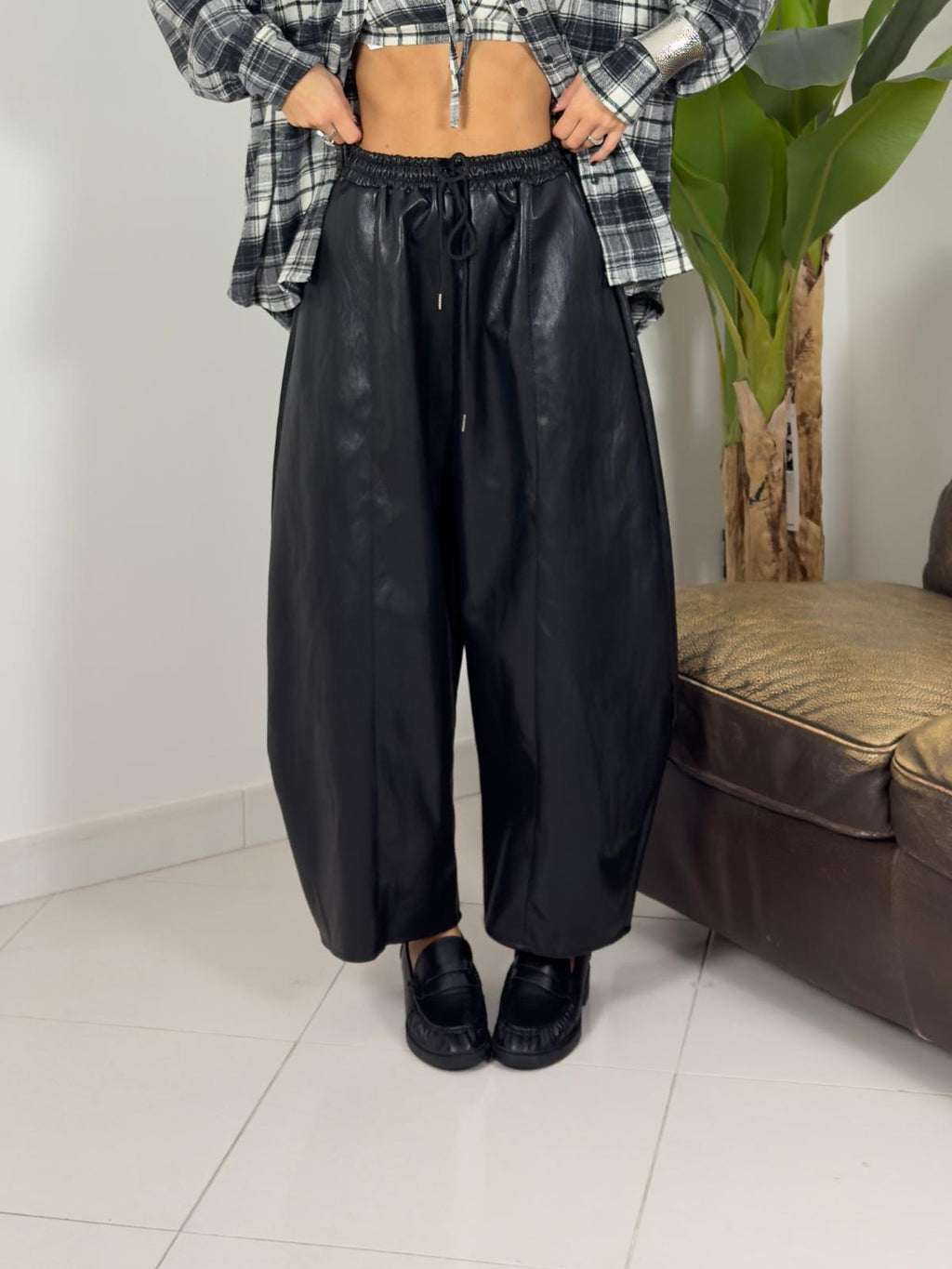 Pantaloni Ecopelle Ballon