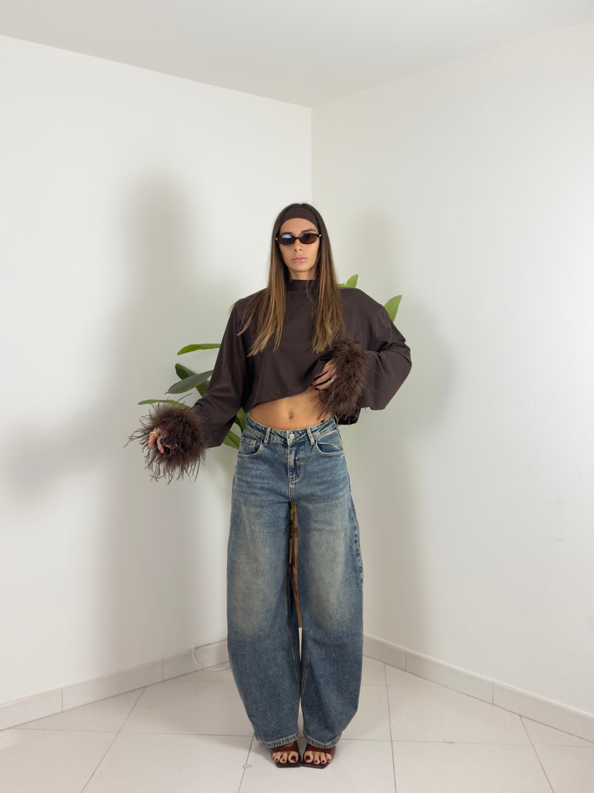 Jeans Scritta Brilla