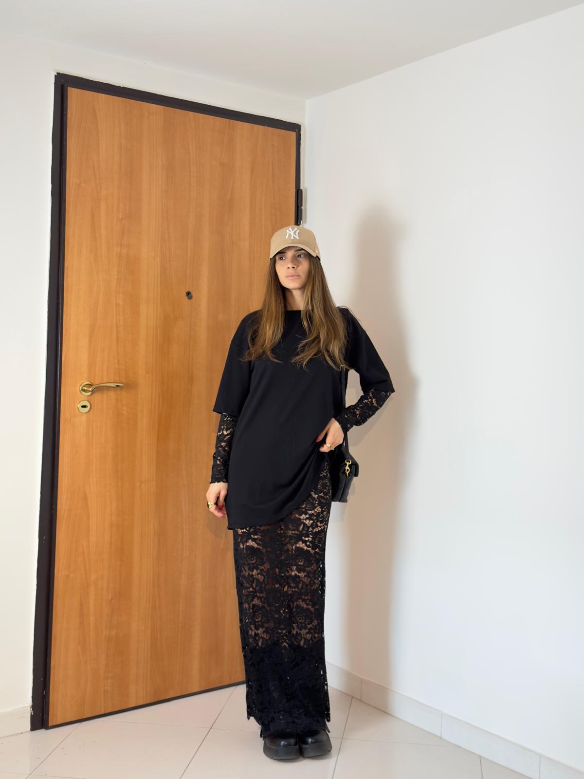 Abito Pizzo + T-shirt Over