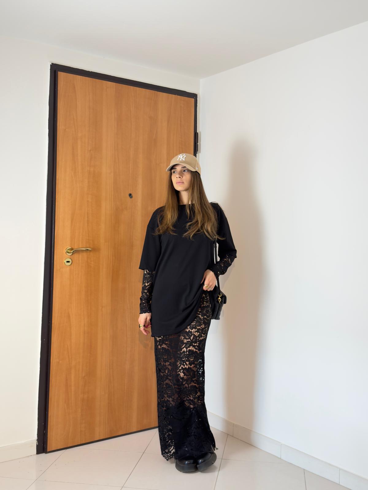 Abito Pizzo + T-shirt Over