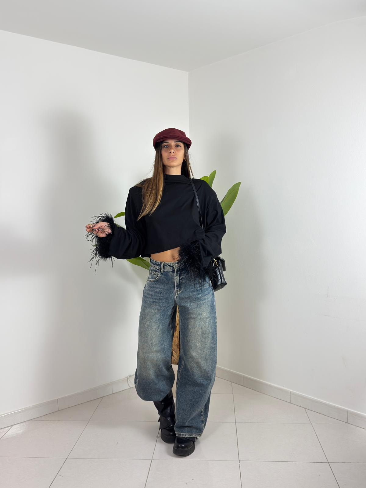 Maglia Piume Polsini