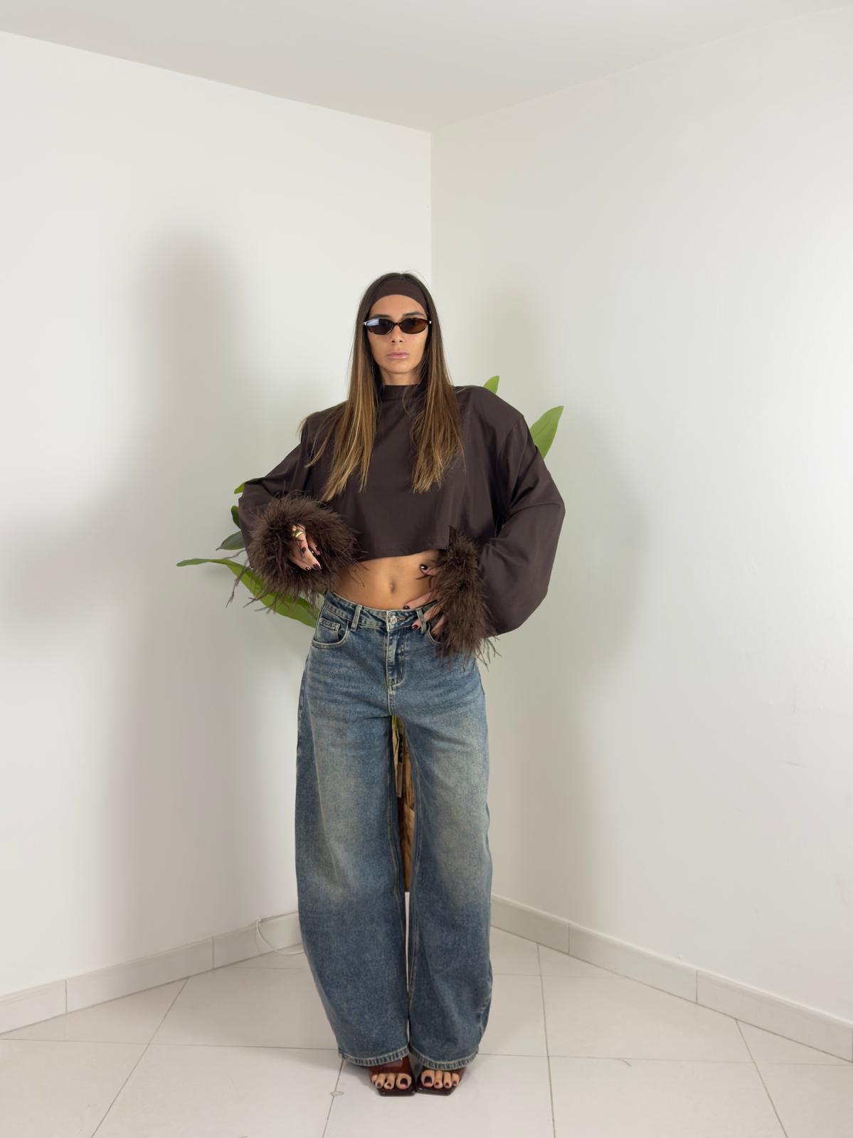 Jeans Scritta Brilla